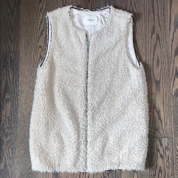 Aritzia • Wilfred Sherpa Vest w/ Leather Piping - Picture 1 of 6